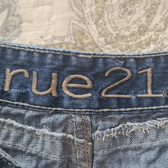 Rue 21 Blue Jean Mini Skirt. - Picture 2 of 6